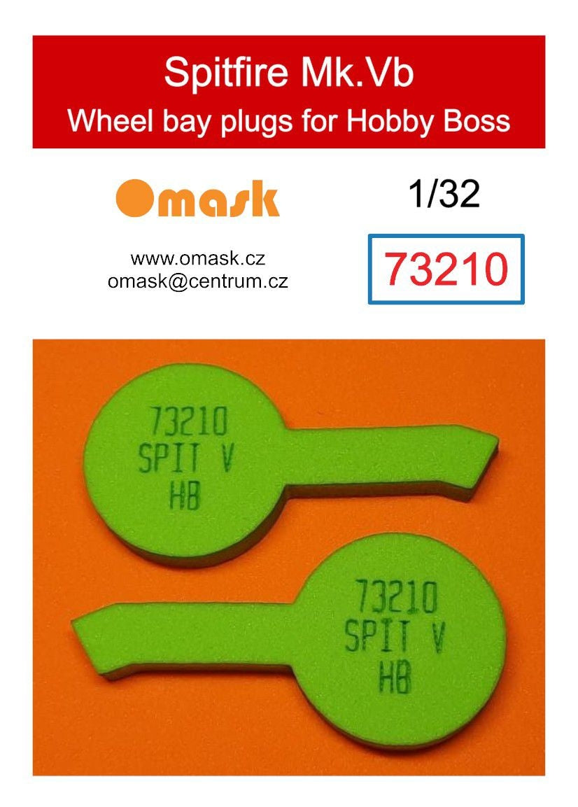 Omask 73210 Bouchons de puits de train d&amp;#39;atterrissage pour Spitfire Mk.Vb (pour Hobby Boss) 1/32