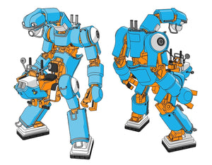 Hasegawa 64791 CHUBU 01 « Orange et bleu ciel » Méchatrobot léger 1/35  – image 10