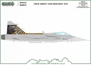 Décalcomanies ModelMaker D48212 Gripen tchèque OTAN Tiger Meet 2023 1/48
