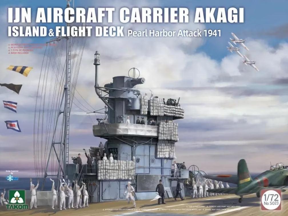 Takom 5023 Porte-avions japonais Akagi - Îlot et pont d'envol, attaque de Pearl Harbor 1941 1/72