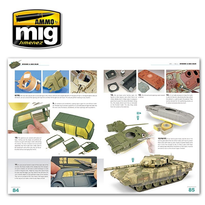 Ammo of Mig Jimenez 6201 ENCYCLOPÉDIE DES TECHNIQUES DE MODÉLISME – VÉHICULES BLINDÉS VOLUME 2 – PEINTURE INTÉRIEURE ET BASES DE LA PEINTURE (Polonais) – immagine 4