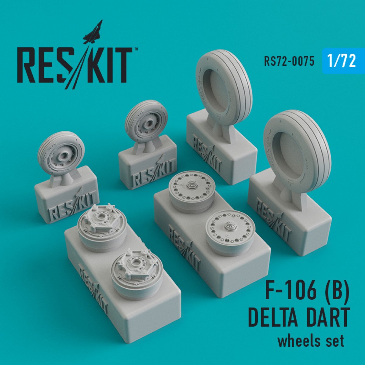 RESKIT RS72-0075 F-106B « DELTA DART » JEU DE ROUES 1/72