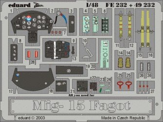 Eduard FE232 MiG-15 Fagot 1/48 Trompettiste