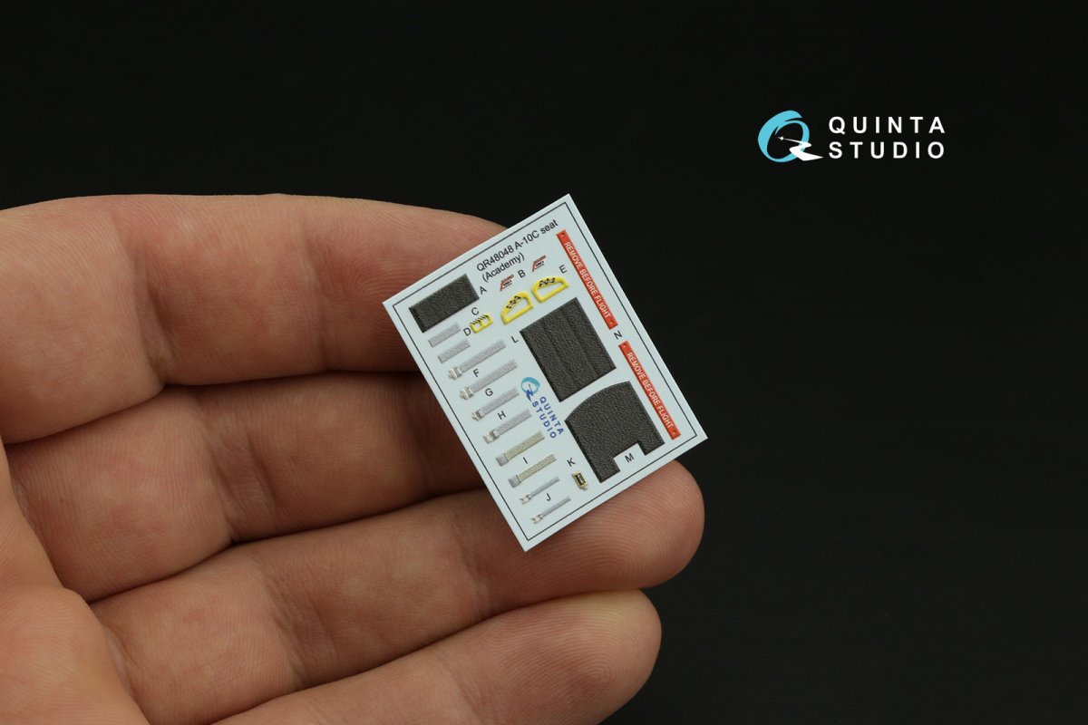 Intérieur imprimé en 3D et coloré sur papier décalcomanie Quinta Studio QD48323 A-10C (Academy) 1/48  – immagine 6