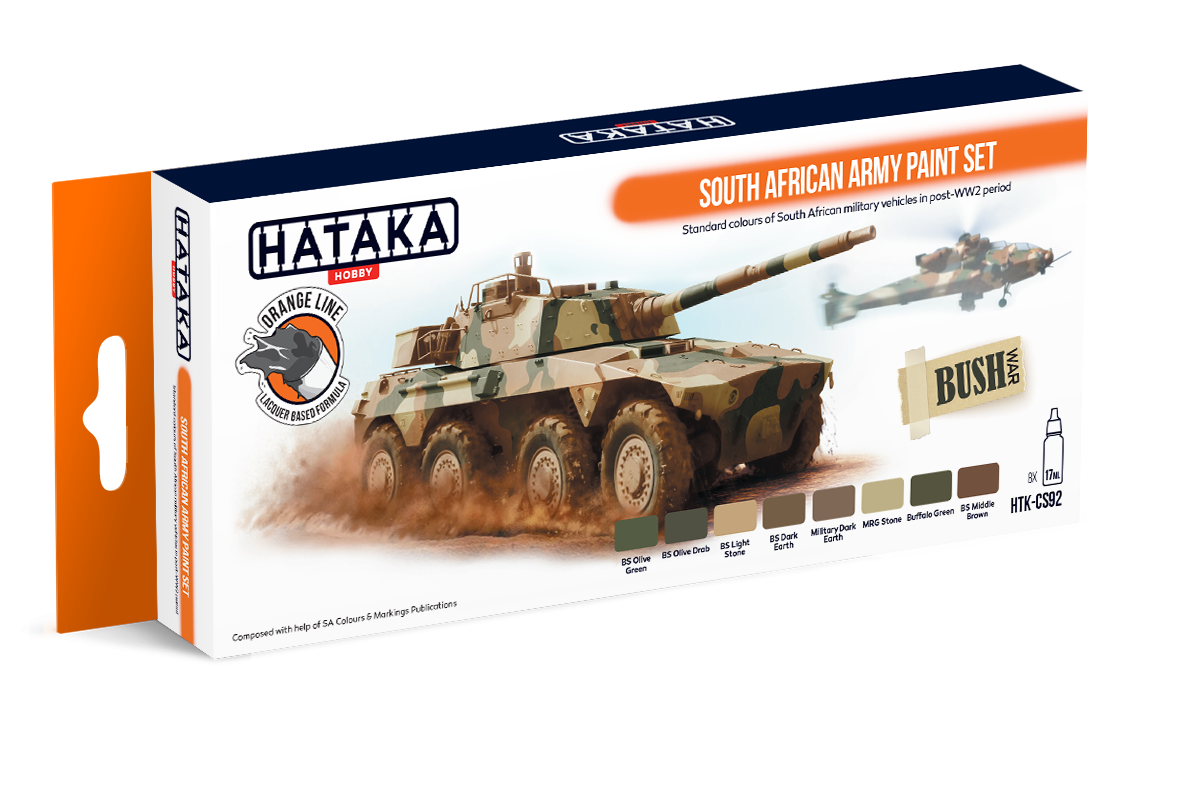 Kit de peinture Hataka HTK-CS92 pour l&amp;#39;armée sud-africaine (8 x 17 ml)