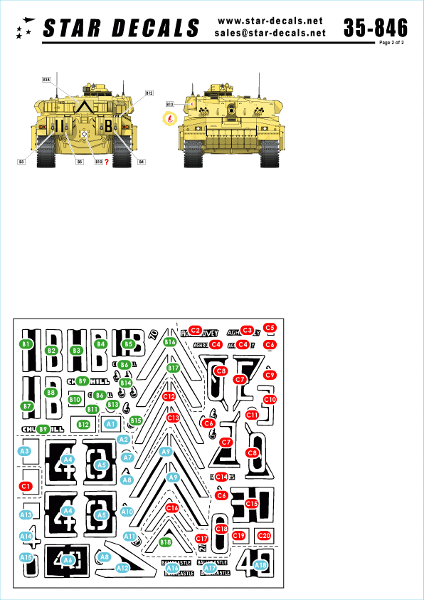 Star Decals 35-846 Challenger I dans la guerre du Golfe 1/35 – immagine 2