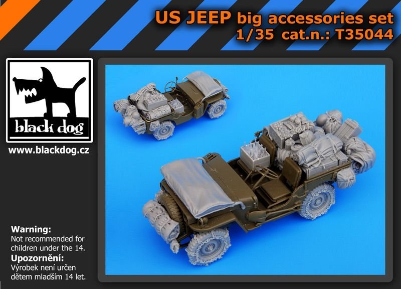 Ensemble d&amp;#39;accessoires Black Dog T35044 pour Jeep américaine (échelle 1/35)