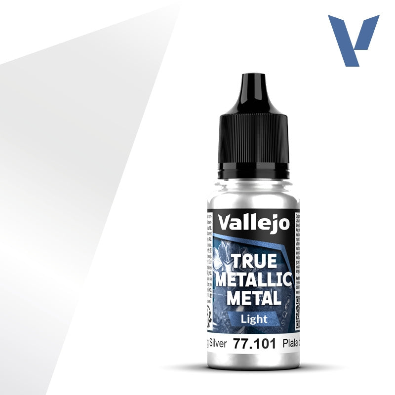 Vallejo 77101 Sterling Silver - True Metallic Metal - Light 18ml