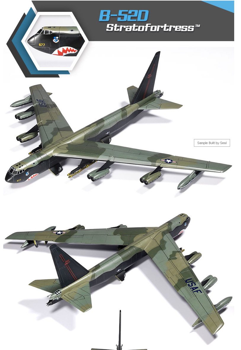 Maquette Academy 12632 USAF B-52D Stratofortress au 1/144 – imagen 5