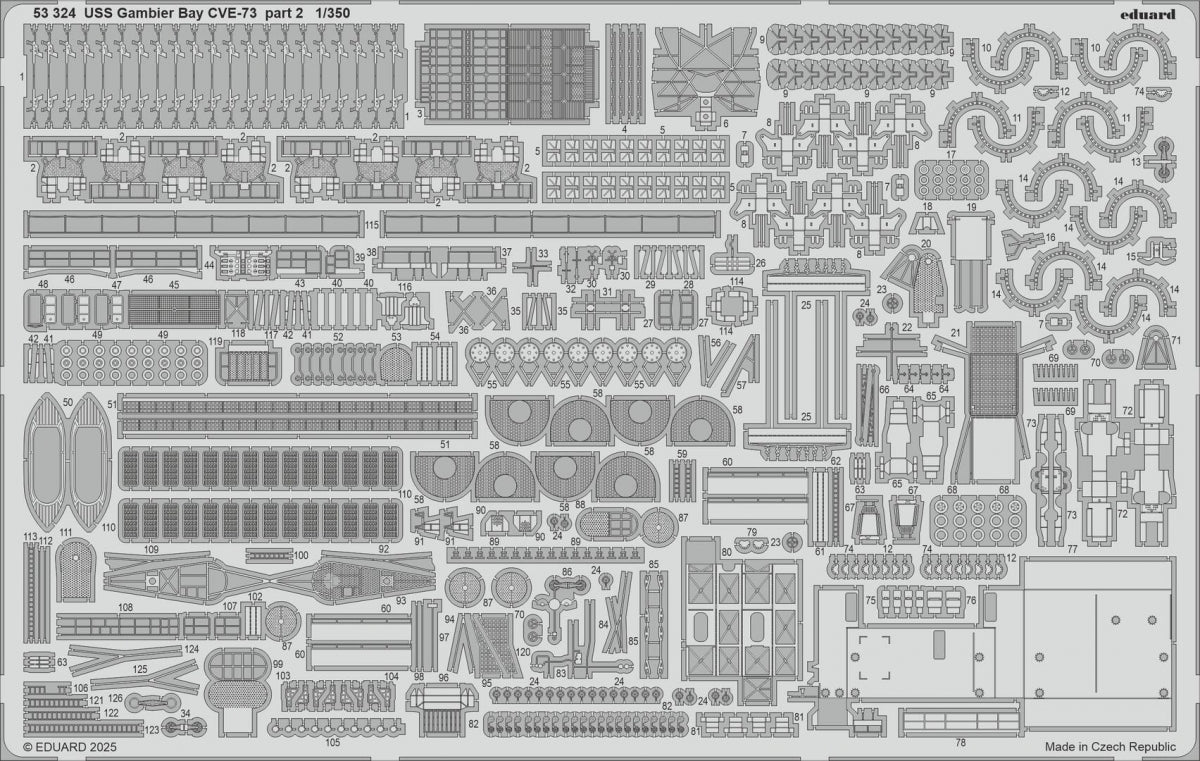 Eduard 53324 USS Gambier Bay CVE-73 partie 2 HASEGAWA 1/350