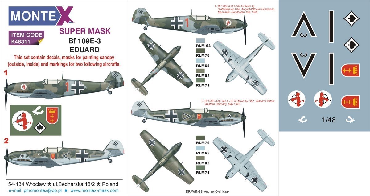 Montex K48311 Bf 109E-3 1/48