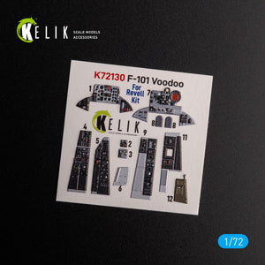 KELIK K72130 F-101 Voodoo - décalcomanies 3D intérieures pour maquette Revell au 1/72 – image 2