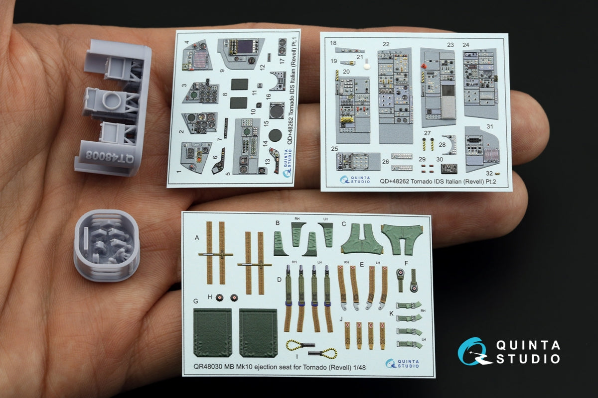 Quinta Studio QD+48262 Tornado IDS Intérieur italien imprimé en 3D et coloré sur papier décalcomanie (Revell) (avec pièces en résine imprimées en 3D) 1/48 – image 5
