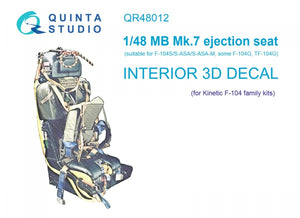 Quinta Studio QR48012 Siège MB Mk.7 pour la famille F-104 (Kinetic) 1/48