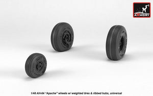 Roues Armory Models AW48331 AH-64 Apache avec pneus lestés, moyeux nervurés 1/48 – image 2