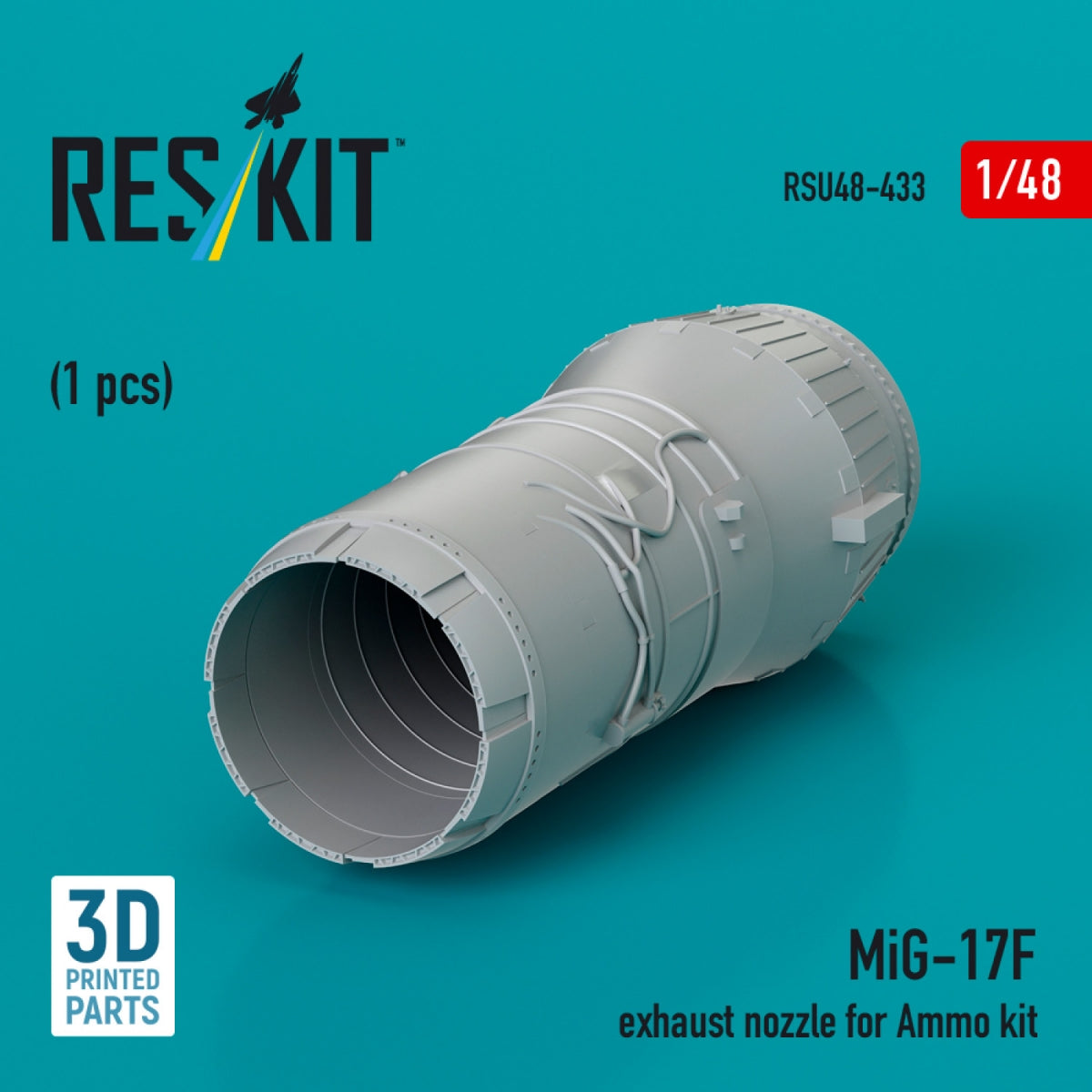 RESKIT RSU48-0433 Buse d'échappement MiG-17F pour kit de munitions (imprimé en 3D) 1/48