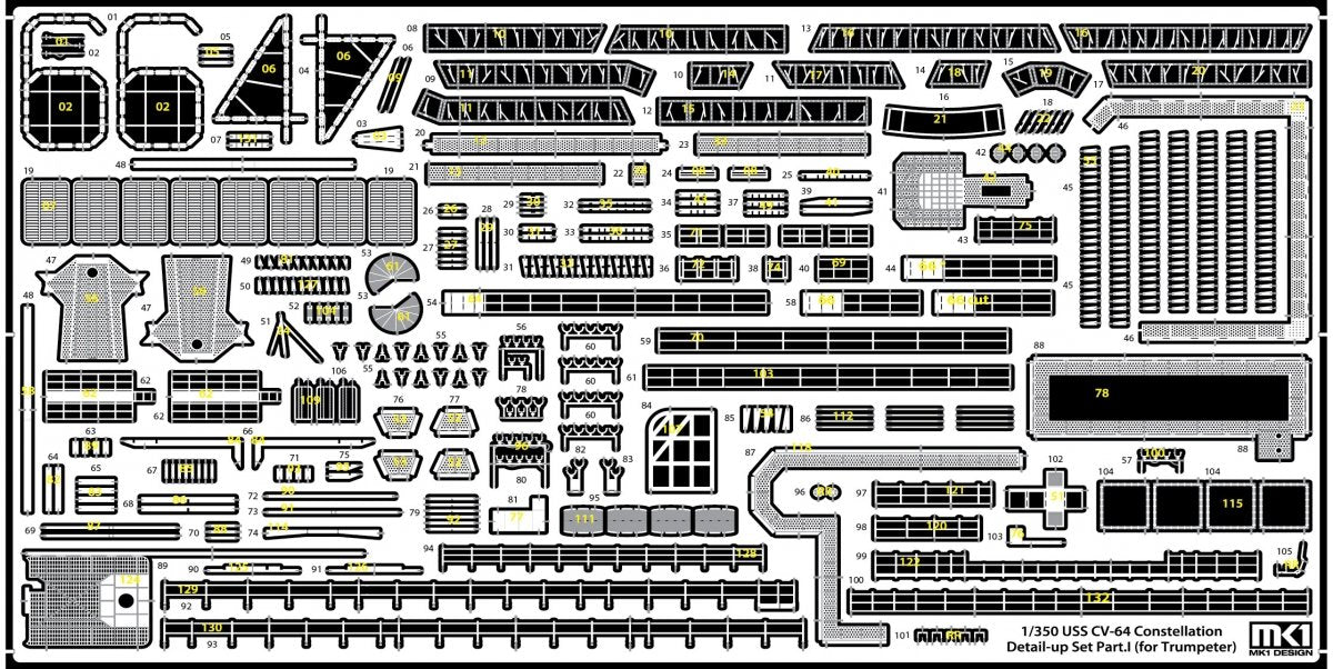 MK1 Design MS-35048 CV-64 Constellation Detail-up Part DX for Trumpeter 1/350 – zdjęcie 24
