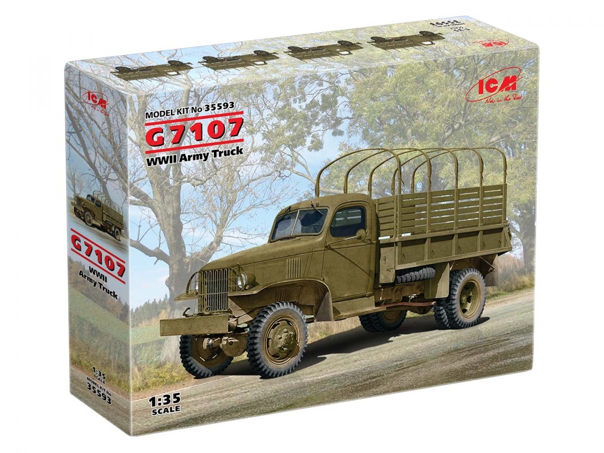 Camion de l&amp;#39;armée de la Seconde Guerre mondiale ICM 35593 G7107, échelle 1/35 – immagine 2