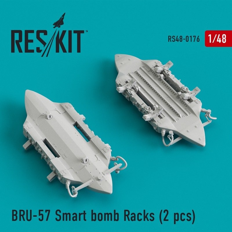 RESKIT RS48-0176 BRU-57 Supports de bombes intelligents pour Lockheed-Martin F-16 (2 pièces) 1/48 