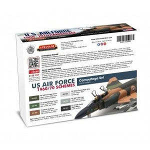 Coffret de peinture acrylique Lifecolor CS62 USAF 1960-70, 6 x 22 ml – image 2