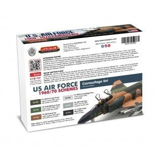 Coffret de peinture acrylique Lifecolor CS62 USAF 1960-70, 6 x 22 ml – image 2