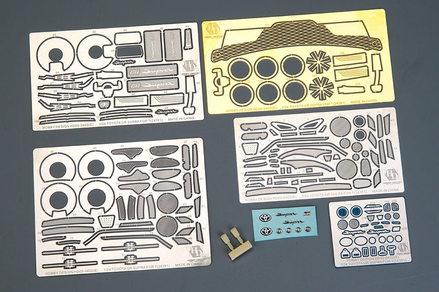 Kit de détail Hobby Design HD02-0402 Toyota GR Supra (pièces photodécoupées, pièces métalliques, résine et logo métallique) 1/24  – imagen 2