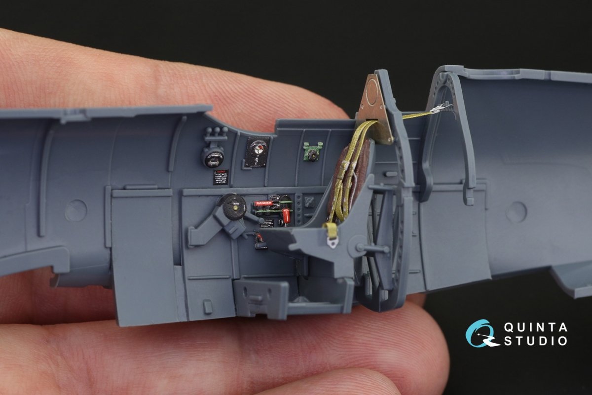 Intérieur du Spitfire Mk.V imprimé en 3D et coloré sur papier décalcomanie Quinta Studio QD48189 (pour kit Eduard) 1/48  – immagine 2