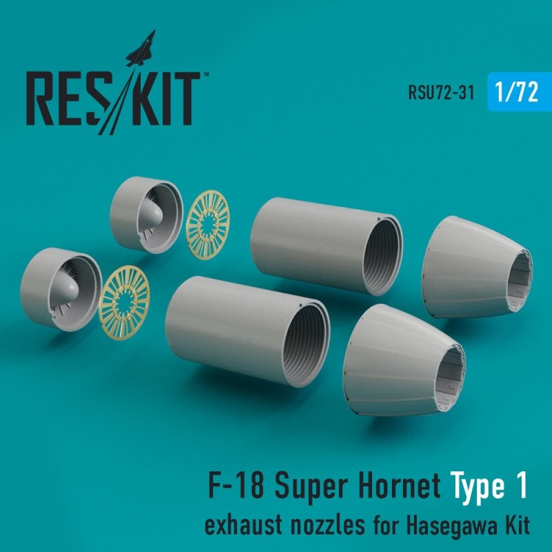 RESKIT RSU72-0031 Buses d&amp;#39;échappement F-18 Super Hornet Type 1 pour maquette Hasegawa au 1/72