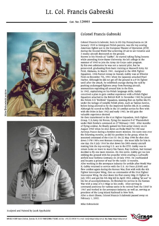 Mirage 120003 Lt. Colonel Francis GABRESKI (Juillet 1944) 200mm – imagen 4