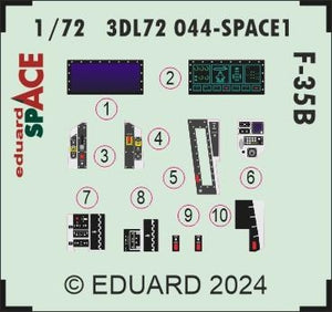 Eduard 3DL72044 F-35B SPACE TAMIYA 1/72 – image 2