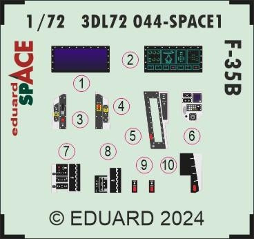 Eduard 3DL72044 F-35B SPACE TAMIYA 1/72 – image 2