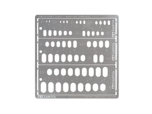 Gabarit de modélisme Tamiya 74154 (rectangles arrondis, 1-6 mm)