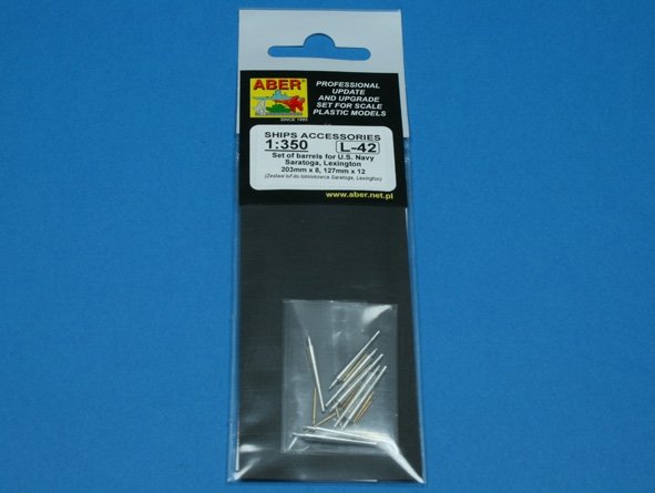 Aber 350L-42 Jeu de canons 203 mm x 8 ; 127 mm x 12 pour la marine japonaise Saratoga, Lexington (1/350) – Bild 4