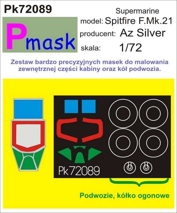 P-Mask PK72089 SUPERMARINE SPITFIRE F.MK.21 (ARGENT AZ) (1/72)