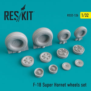 RESKIT RS32-0126 Jeu de roues F-18 Super Hornet 1/32