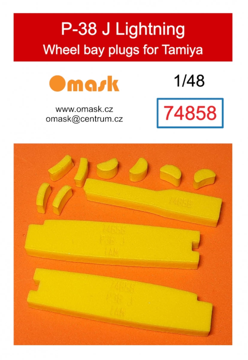 Omask 74858 Bouchons de puits de train d'atterrissage pour P-38 J Lightning (pour Tamiya) 1/48