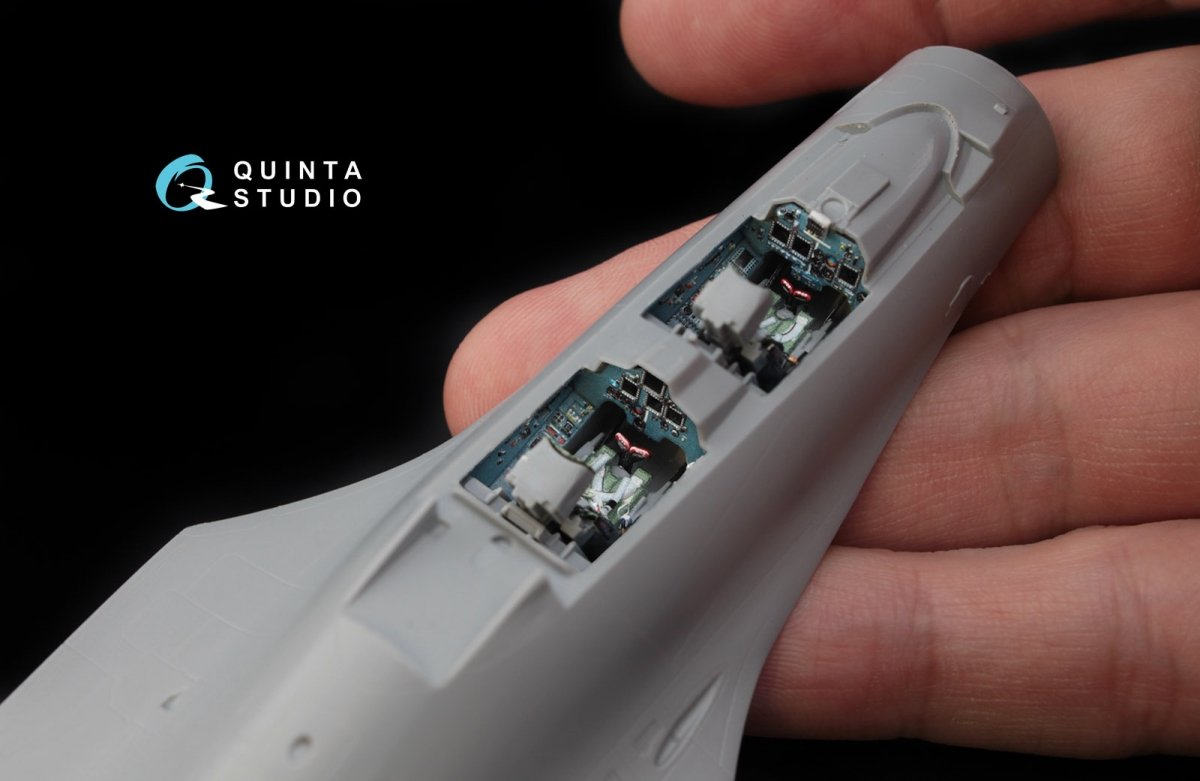 Intérieur imprimé en 3D et coloré sur papier décalcomanie Quinta Studio QD72012 Su-30SM (pour kit Zvezda) 1/72 – image 7