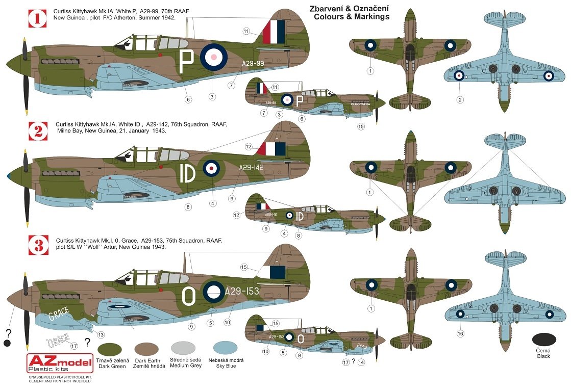 AZ Modèle AZ7694 Kittyhawk Mk.Ia « RAAF » 1/72 – image 2