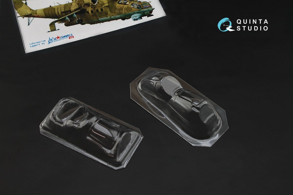 Quinta Studio QC72006 Mi-24/35, verrière transparente thermoformée (pour maquette Zvezda) 1/72 – image 2