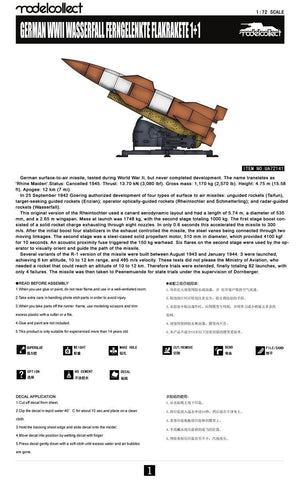 Modelcollect UA72141 Wasserfall Ferngelenkte Flakrakete allemand de la Seconde Guerre mondiale 1+1 pack 1/72 – image 5