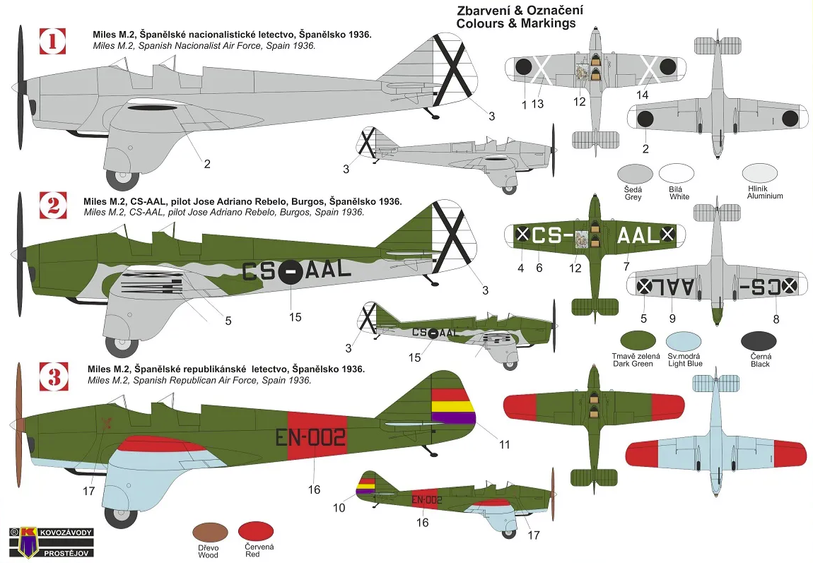 Kovozavody Prostejov KPM0282 Miles M.2H Hawk Major « Au-dessus de l’Espagne » 1/72 – image 2