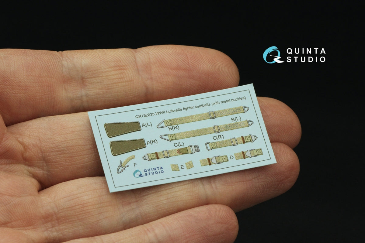 Quinta Studio QR+32033 Ceintures de sécurité pour avions de chasse de la Luftwaffe de la Seconde Guerre mondiale (avec boucles métalliques) (Tous les kits) 1/32 – Bild 6