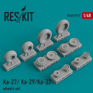 RESKIT RS48-0157 Jeu de roues Ka-27/Ka-29/Ka-32 1/48