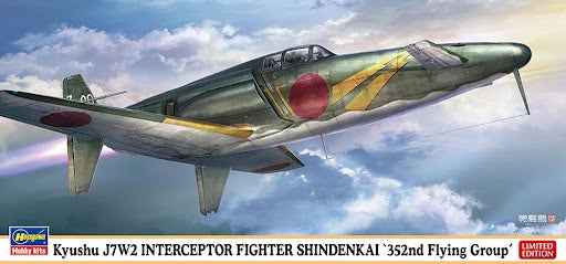 Hasegawa 02468 Kyushu J7W2 Interceptor Fighter Shindenkai « 352nd Flying Group » Édition Limitée 1/72