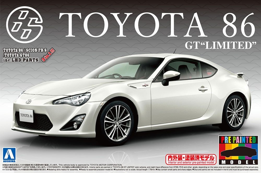 Aoshima 01005 TOYOTA 86 BLANC SATINÉ NACRÉ (1/24)