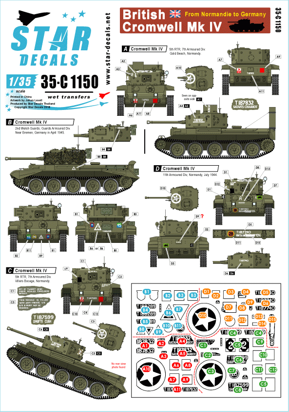 Star Decals 35-C1150 Cromwell Mk IV britannique 1/35