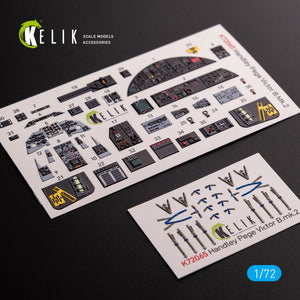 Décalcomanies 3D intérieures KELIK K72065 pour maquette Airfix au 1/72 du Handley Page Victor B Mk2