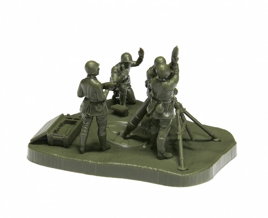 Mortier soviétique de 120 mm de la Seconde Guerre mondiale Zvezda 6147 avec équipage, échelle 1/72 – image 3