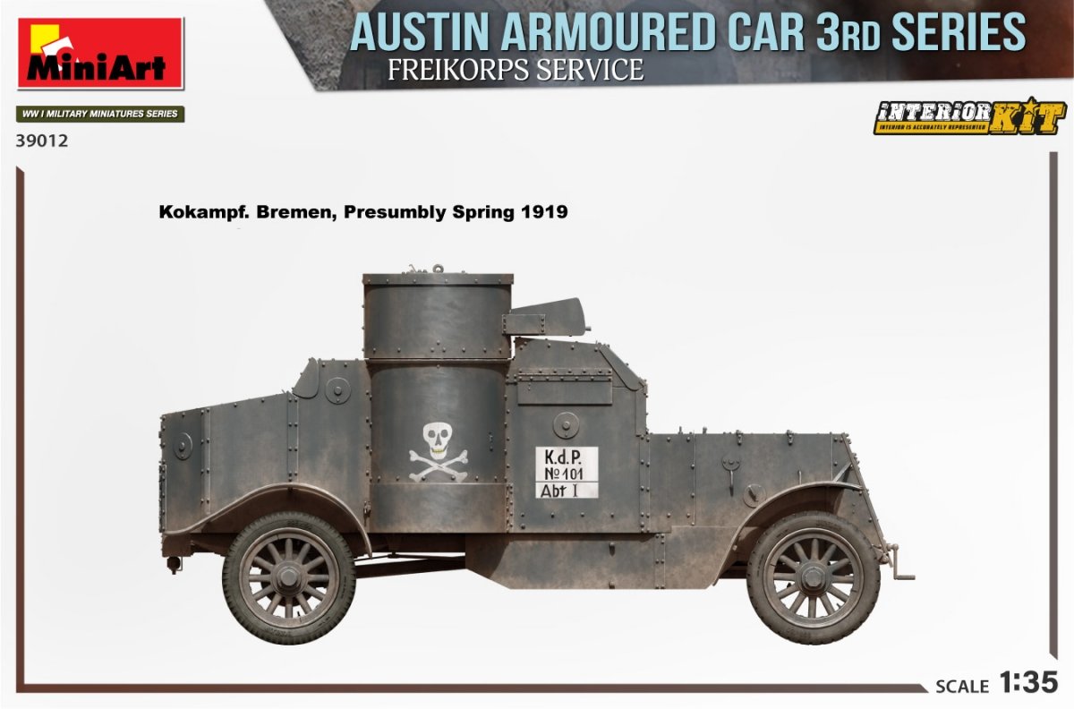 MiniArt 39012 VOITURE BLINDÉE AUSTIN 3ème SÉRIE : SERVICE FREIKORPS. KIT INTÉRIEUR 1/35 – Bild 5