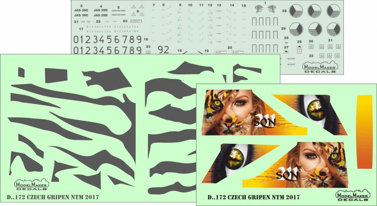 Décalcomanies ModelMaker D48172 Gripen tchèque NTM 2017 1/48 – imagen 2